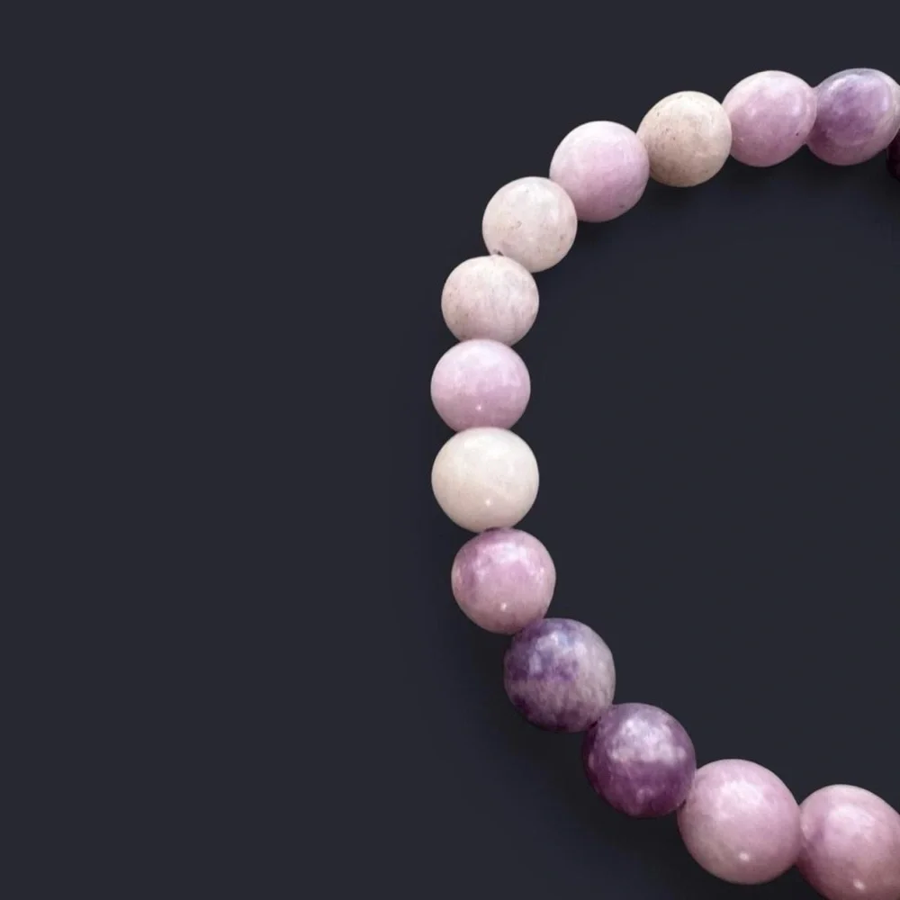 Lepidolite Gemstone Bead Bracelet 8mm
